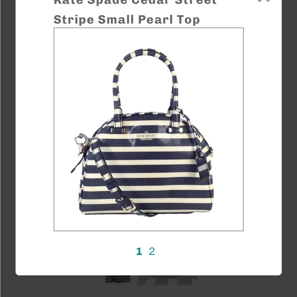 BNWT KATE SPADE CEDAR STREET STRIPE SMALL SATCHEL